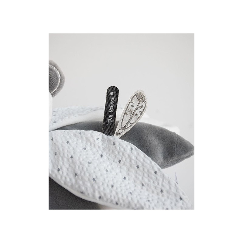 Doudou pétales Panda gris - Attrape-rêves - 26 cm