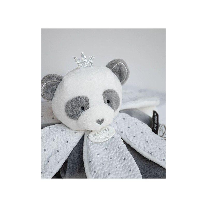 Doudou pétales Panda gris - Attrape-rêves - 26 cm
