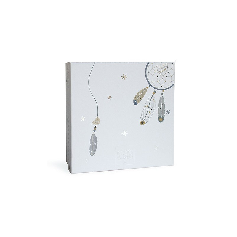 Doudou pétales Panda gris - Attrape-rêves - 26 cm