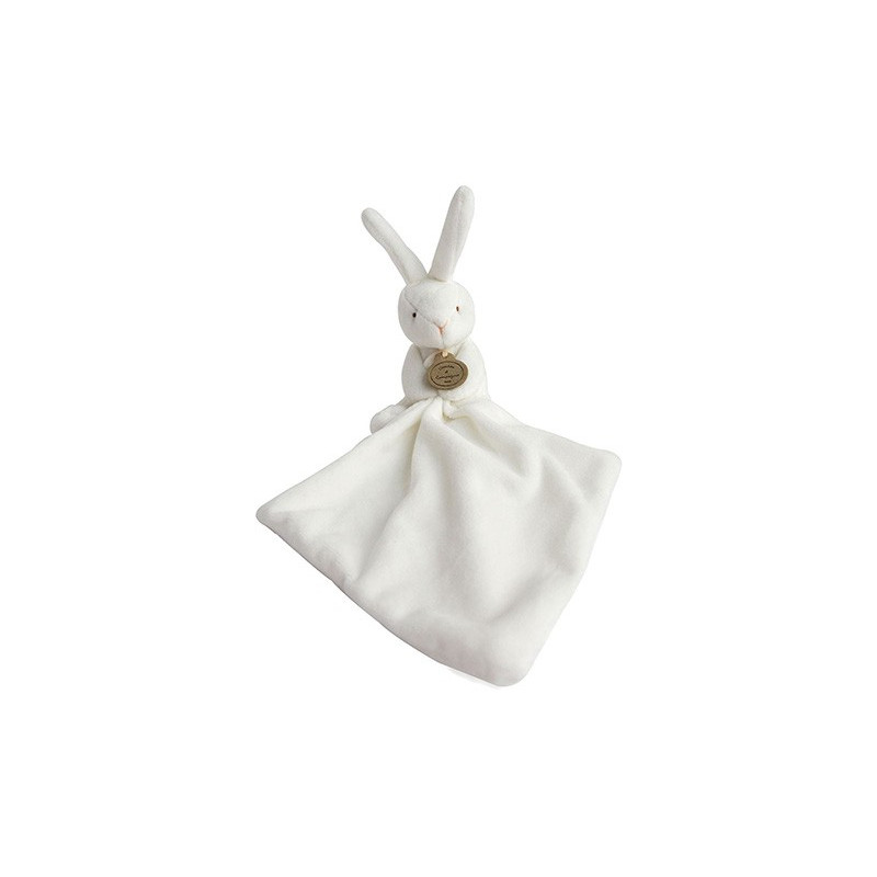 Doudou lapin mouchoir - 10 cm - Boite fleur