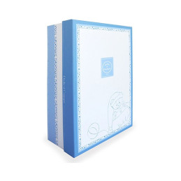 Doudou plat ours Petit chou - Bleu - 27 cm